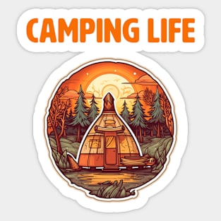 Campers' Paradise - Captivating Camping Design Sticker